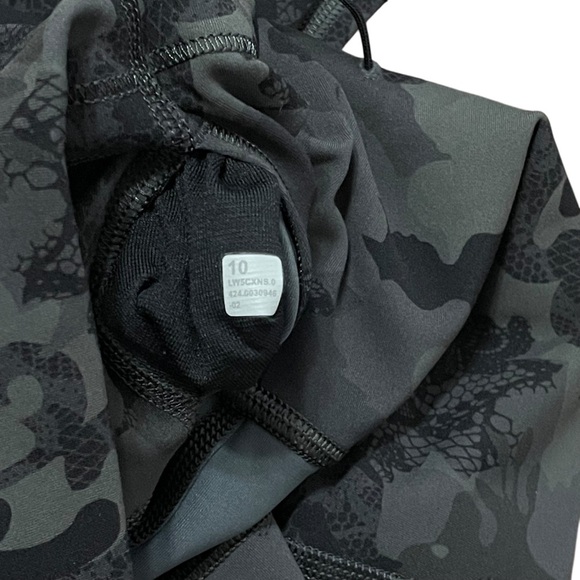 Lululemon Wunder Train High-Rise Tight 25" Hidden Heritage Black Lace Size 10 - Picture 6 of 7